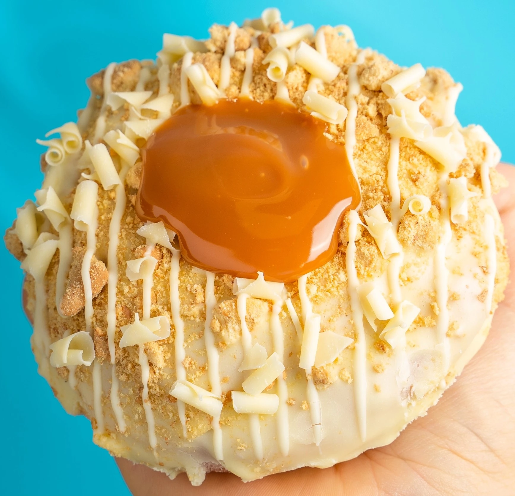 large caramel doughnut